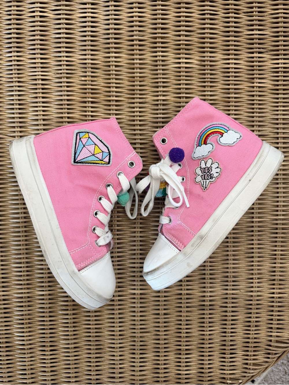 LOLA + THE BOYS Pink Hi Top Sneaker size 13